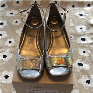 BCBGeneration Shoes - BCBGeneration silver peep toe shoes BCBGeneration Shoes - BCBGeneration silver peep toe shoes